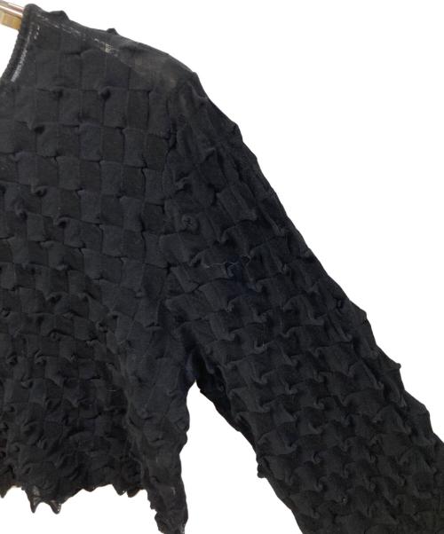 Open Sesame Club（オープンセサミクラブ）OPEN SESAME CLUB (オープンセサミクラブ) ICE COTTON SHORT CARDIGAN ブラック サイズ:SIZE 2の古着・服飾アイテム