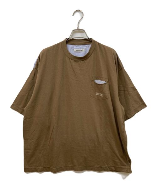 UNDERCOVER（アンダーカバー）UNDERCOVER (アンダーカバー) CoタイプライターSTヨーク切替PK TEE ブラウン サイズ:SIZE 2の古着・服飾アイテム