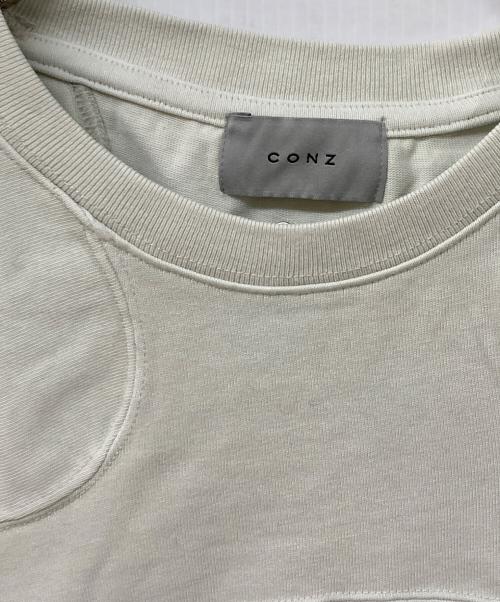 CONZ（コンズ）CONZ (コンズ) panel short sleeve tee ベージュ サイズ:	SIZE 2の古着・服飾アイテム