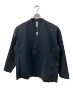 CFCLシーエフシーエル）の古着「MILAN COLLARLESS DOUBLEBREASTED BOXY JACKET」｜ブラック