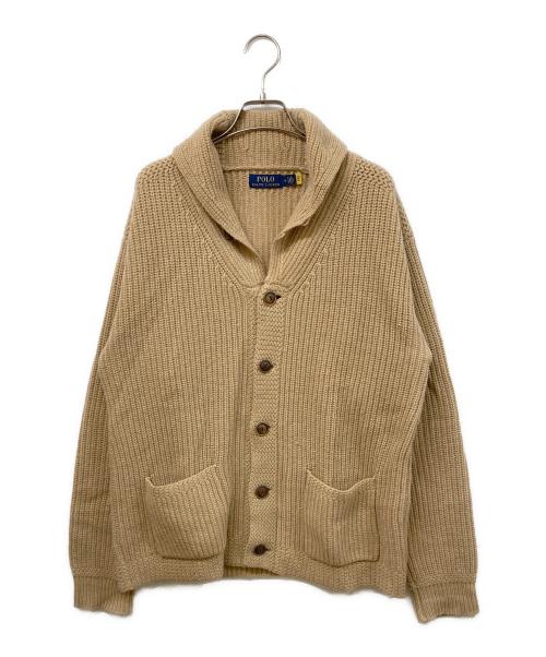 POLO RALPH LAUREN（ポロ・ラルフローレン）POLO RALPH LAUREN (ポロ・ラルフローレン) ショールカラーカーディガン ベージュ サイズ:Mの古着・服飾アイテム