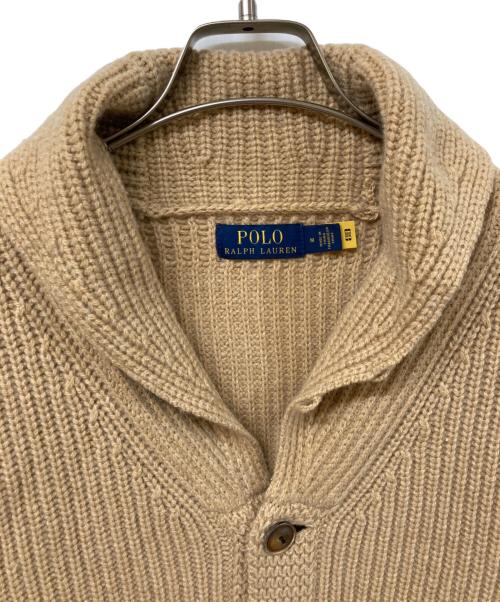 POLO RALPH LAUREN（ポロ・ラルフローレン）POLO RALPH LAUREN (ポロ・ラルフローレン) ショールカラーカーディガン ベージュ サイズ:Mの古着・服飾アイテム