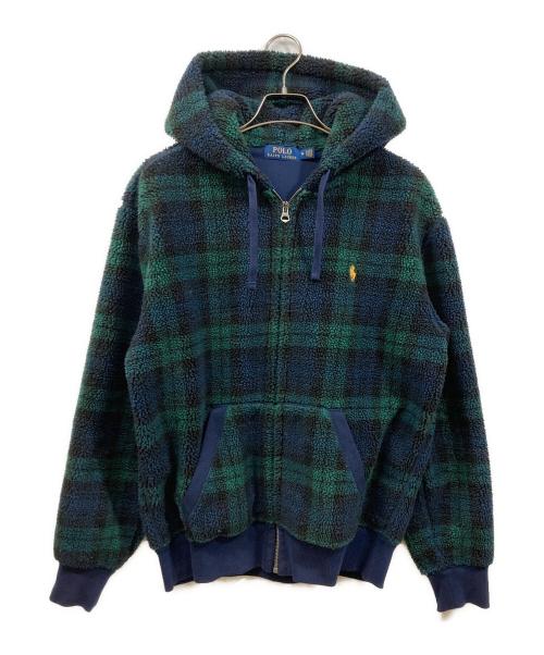 POLO RALPH LAUREN（ポロ・ラルフローレン）POLO RALPH LAUREN (ポロ・ラルフローレン) ボアジップアップパーカー ネイビー サイズ:SIZE Mの古着・服飾アイテム