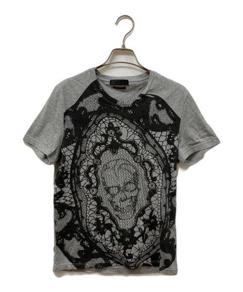 ALEXANDER McQUEEN（アレキサンダーマックイーン）ALEXANDER McQUEEN (アレキサンダーマックイーン) プリントTシャツ グレー サイズ:SIZE XSの古着・服飾アイテム