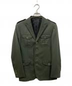 BURBERRY BLACK LABELバーバリーブラックレーベル）の古着「ミリタリーテーラードジャケット」｜グリーン