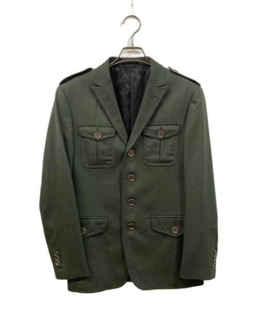 BURBERRY BLACK LABEL（バーバリーブラックレーベル）BURBERRY BLACK LABEL (バーバリーブラックレーベル) ミリタリーテーラードジャケット グリーン サイズ:	SIZE Mの古着・服飾アイテム