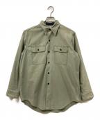 MADISON BLUEマディソンブルー）の古着「HAMPTON BACK SATIN SHIRT」｜カーキ