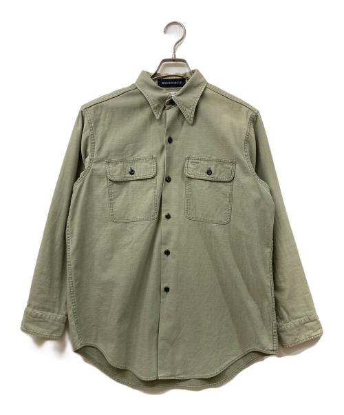 MADISON BLUE（マディソンブルー）MADISON BLUE (マディソンブルー) HAMPTON BACK SATIN SHIRT カーキ サイズ:	SIZE 01の古着・服飾アイテム
