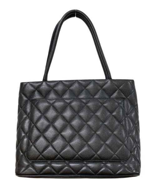 CHANEL（シャネル）CHANEL (シャネル) キャビアスキン復刻ココマークトートバッグ ブラックの古着・服飾アイテム
