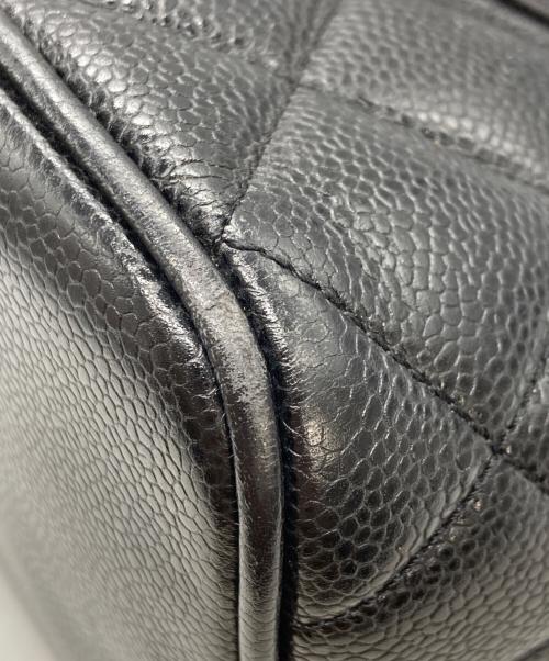 CHANEL（シャネル）CHANEL (シャネル) キャビアスキン復刻ココマークトートバッグ ブラックの古着・服飾アイテム