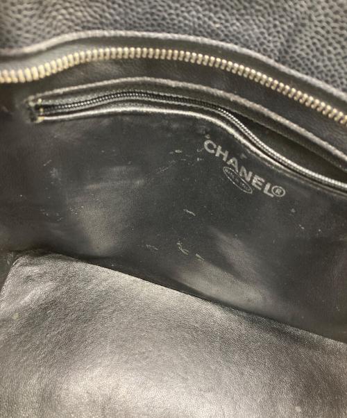 CHANEL（シャネル）CHANEL (シャネル) キャビアスキン復刻ココマークトートバッグ ブラックの古着・服飾アイテム