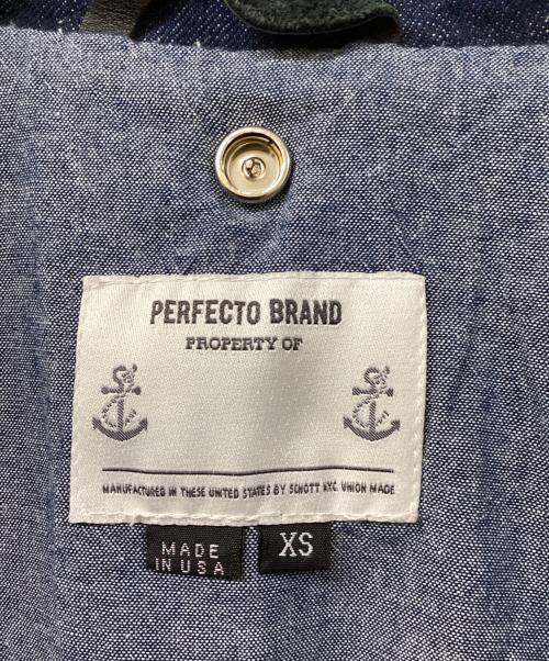 Schott perfecto brand（ショット パーフェクト）Schott perfecto brand (ショット パーフェクト) デニムダッフルコート インディゴ サイズ:SIZE XSの古着・服飾アイテム