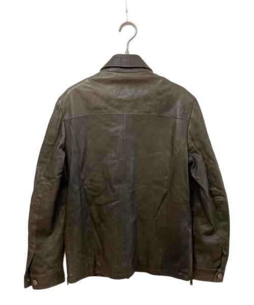 EMMETI（エンメティ）EMMETI (エンメティ) Ｍ65ラムスキンレザージャケット ブラウン サイズ:SIZE 44の古着・服飾アイテム