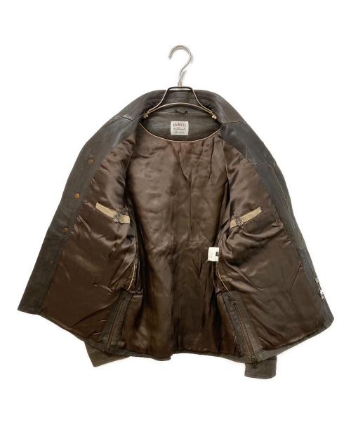 EMMETI（エンメティ）EMMETI (エンメティ) Ｍ65ラムスキンレザージャケット ブラウン サイズ:SIZE 44の古着・服飾アイテム