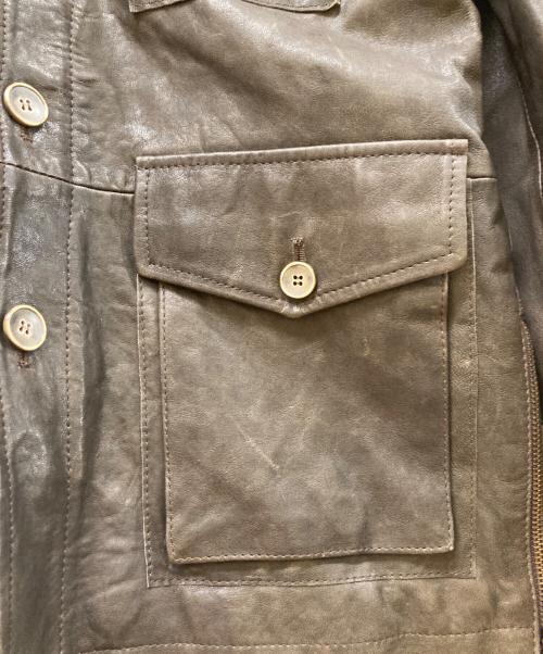 EMMETI（エンメティ）EMMETI (エンメティ) Ｍ65ラムスキンレザージャケット ブラウン サイズ:SIZE 44の古着・服飾アイテム