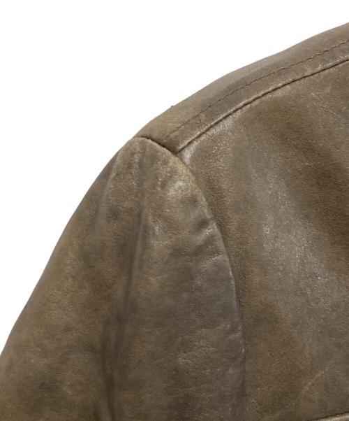 EMMETI（エンメティ）EMMETI (エンメティ) Ｍ65ラムスキンレザージャケット ブラウン サイズ:SIZE 44の古着・服飾アイテム