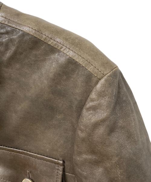 EMMETI（エンメティ）EMMETI (エンメティ) Ｍ65ラムスキンレザージャケット ブラウン サイズ:SIZE 44の古着・服飾アイテム