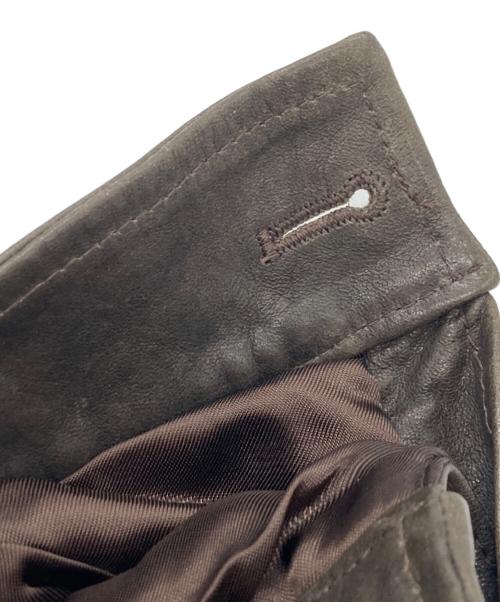 EMMETI（エンメティ）EMMETI (エンメティ) Ｍ65ラムスキンレザージャケット ブラウン サイズ:SIZE 44の古着・服飾アイテム