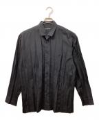 ISSEY MIYAKE MENイッセイミヤケメン）の古着「レギュラーカラープリーツシャツ」｜ブラック