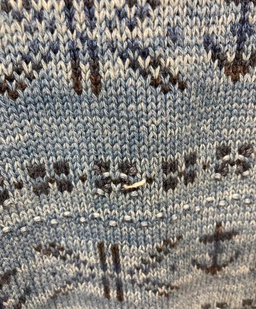 RRL（ダブルアールエル）RRL (ダブルアールエル) 総柄ニットベスト ブルー サイズ:SIZE Mの古着・服飾アイテム