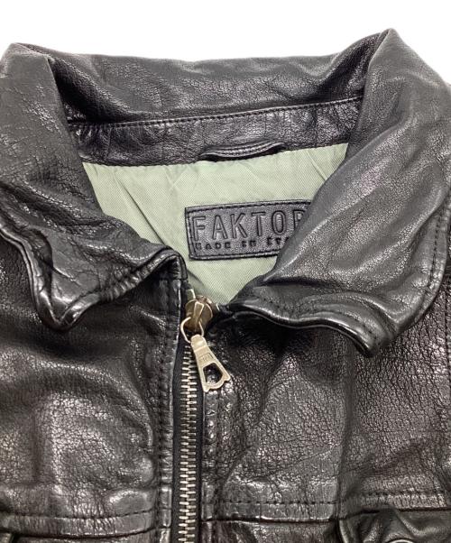 FAKTOR（ファクター）FAKTOR (ファクター) レザージャケット ブラック サイズ:SIZE Mの古着・服飾アイテム