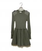 RED VALENTINOレッドヴァレンティノ）の古着「ニットワンピース」｜カーキ