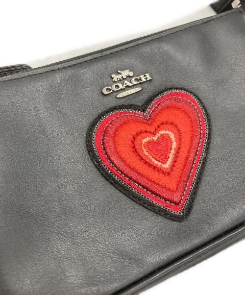 COACH（コーチ）COACH (コーチ) ハートモチーフハンドバッグ ブラックの古着・服飾アイテム