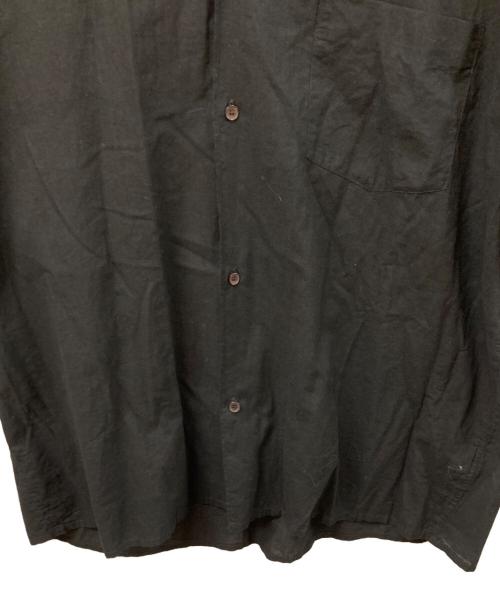 COMOLI（コモリ）COMOLI (コモリ) KHADIコットン 半袖オープンカラーシャツ ブラック サイズ:	SIZE 3の古着・服飾アイテム