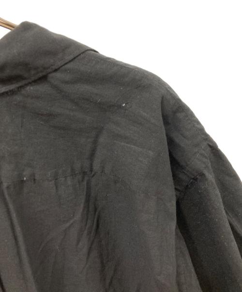 COMOLI（コモリ）COMOLI (コモリ) KHADIコットン 半袖オープンカラーシャツ ブラック サイズ:	SIZE 3の古着・服飾アイテム