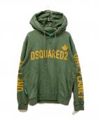 DSQUARED2ディースクエアード）の古着「アイコンロゴパーカー」｜グリーン