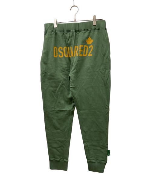 DSQUARED2（ディースクエアード）DSQUARED2 (ディースクエアード) ロゴスウェットパンツ グリーン サイズ:SIZE Mの古着・服飾アイテム