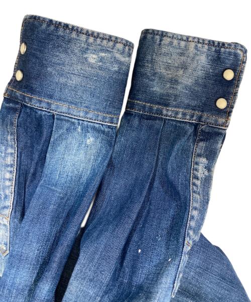 DSQUARED2（ディースクエアード）DSQUARED2 (ディースクエアード) スタッズダンガリーデニムウエスタンシャツ インディゴ サイズ:SIZE 48の古着・服飾アイテム