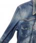 中古・古着 DSQUARED2 (ディースクエアード) スタッズダンガリーデニムウエスタンシャツ インディゴ サイズ:SIZE 48：12000円