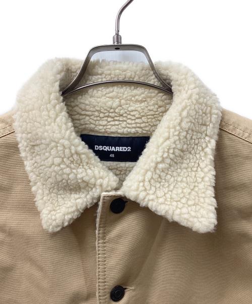DSQUARED2（ディースクエアード）DSQUARED2 (ディースクエアード) ボアジャケット アイボリー サイズ:48の古着・服飾アイテム