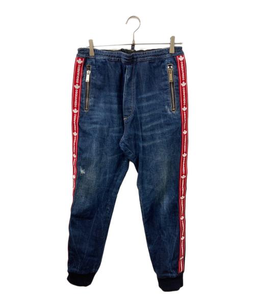 DSQUARED2（ディースクエアード）DSQUARED2 (ディースクエアード) ラインデニムパンツ インディゴ サイズ:	SIZE 48の古着・服飾アイテム
