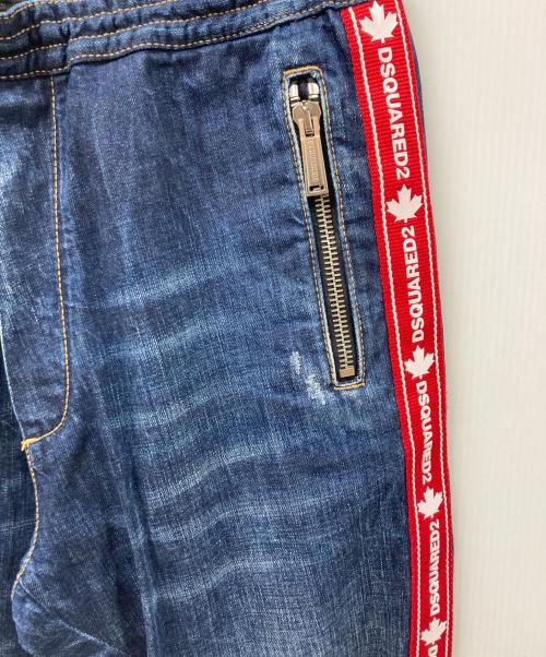 DSQUARED2（ディースクエアード）DSQUARED2 (ディースクエアード) ラインデニムパンツ インディゴ サイズ:	SIZE 48の古着・服飾アイテム
