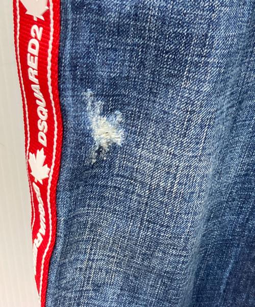 DSQUARED2（ディースクエアード）DSQUARED2 (ディースクエアード) ラインデニムパンツ インディゴ サイズ:	SIZE 48の古着・服飾アイテム