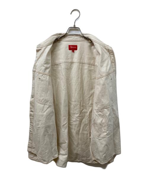 SUPREME（シュプリーム）SUPREME (シュプリーム) denim painter shirt アイボリー サイズ:	SIZE Lの古着・服飾アイテム