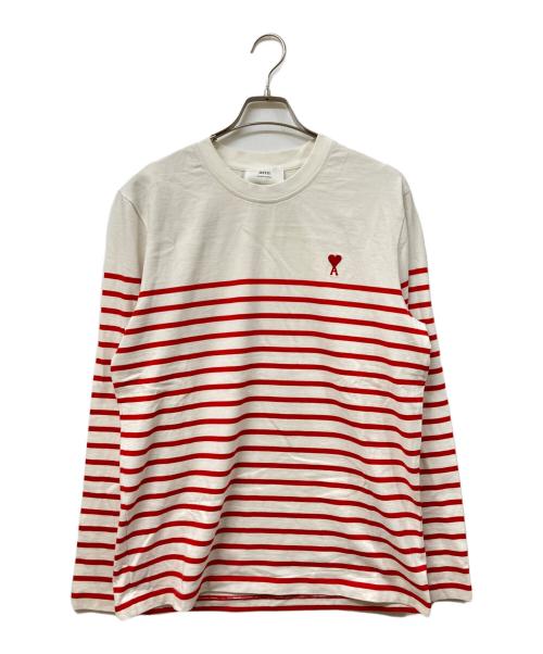 AMI PARIS（アミ パリス）AMI PARIS (アミ パリス) ブルトンストライプカットソー ホワイト サイズ:SIZE Lの古着・服飾アイテム