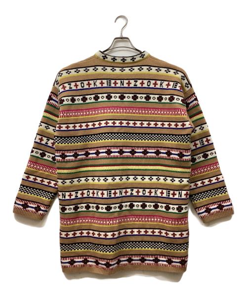 KENZO（ケンゾー）KENZO (ケンゾー) インターシャ ニットドレス ブラウン サイズ:Ｍの古着・服飾アイテム