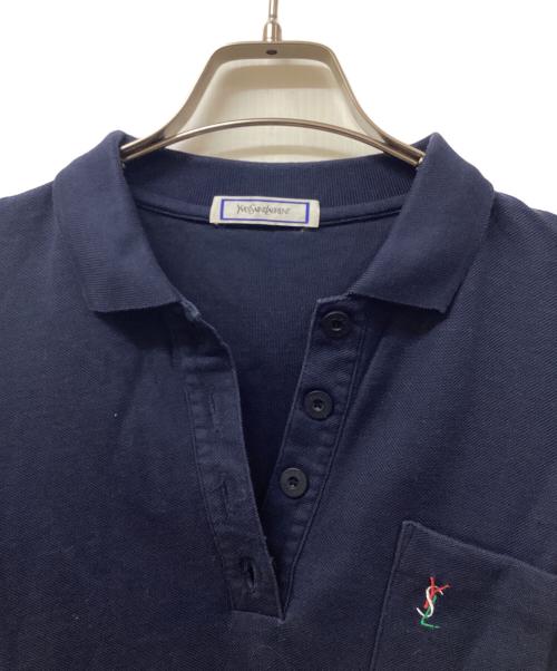 Yves Saint Laurent（イヴサンローラン）Yves Saint Laurent (イヴサンローラン) ポロシャツ ネイビー サイズ:Mの古着・服飾アイテム