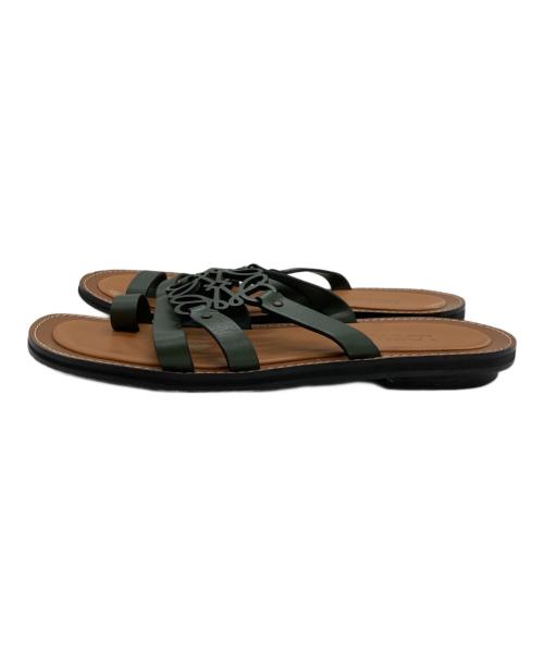 LOEWE（ロエベ）LOEWE (ロエベ) アナグラムサンダル グリーン サイズ:SIZE 41の古着・服飾アイテム