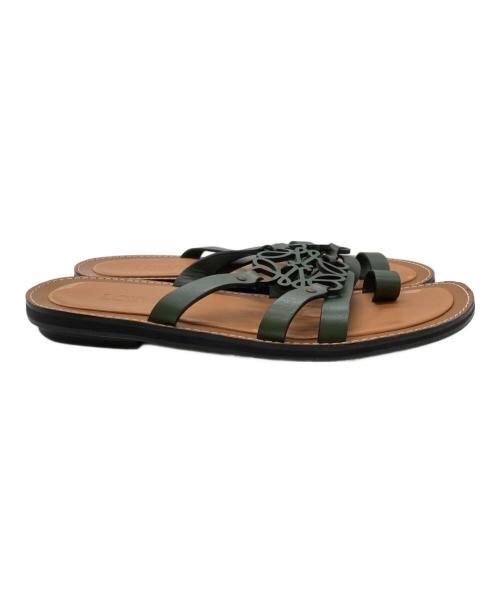 LOEWE（ロエベ）LOEWE (ロエベ) アナグラムサンダル グリーン サイズ:SIZE 41の古着・服飾アイテム