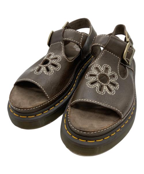 Dr.Martens（ドクターマーチン）Dr.Martens (ドクターマーチン) DUNNET FLOWER サンダル ブラウン サイズ:UK7の古着・服飾アイテム