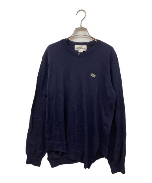 LACOSTE（ラコステ）LACOSTE (ラコステ) COMME des GARCONS SHIRT (コムデギャルソンシャツ) fully fashioned knit LACOSTE badge gauge ネイビー サイズ:	SIZE Lの古着・服飾アイテム