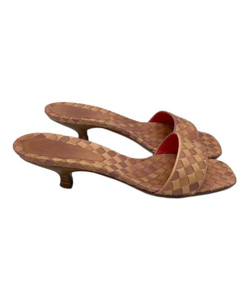 BOTTEGA VENETA（ボッテガベネタ）BOTTEGA VENETA (ボッテガベネタ) イントレチャートサンダル ベージュ サイズ:	SIZE 38の古着・服飾アイテム