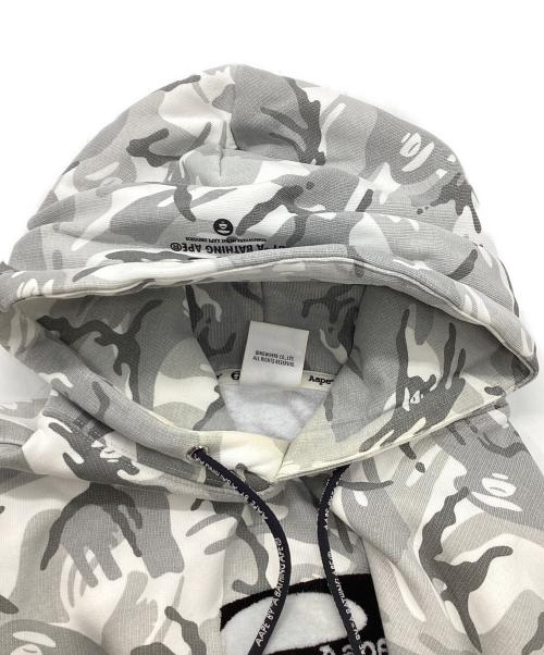 A BATHING APE（アベイシングエイプ）A BATHING APE (アベイシングエイプ) カモフラ柄パーカー グレー サイズ:Lの古着・服飾アイテム