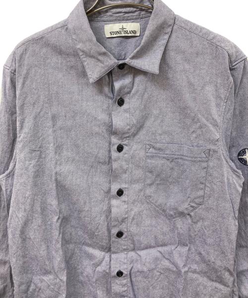 STONE ISLAND（ストーンアイランド）STONE ISLAND (ストーンアイランド) 長袖シャツ ブルー サイズ:SIZE Mの古着・服飾アイテム