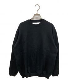 walenode（ウェルノード）の古着「コットンカシミアスウェットセーター」｜ブラック