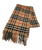 Burberry'sバーバリーズ）の古着「ノバチェックカシミヤマフラー」｜ベージュ